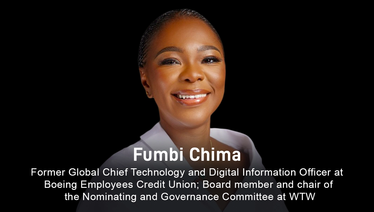 Fumbi Chima, an executive coach and mentor at The ExCo Group, former Global Chief Technology and Digital Information Officer at Boeing Employees Credit Union, and board member and chair of the Nominating and Governance Committee at WTW, shares her key leadership lessons. These include being able to admit failures, fail forward, and fail fast, as well as recognizing that your story and journey are essential when being an authentic leader.
